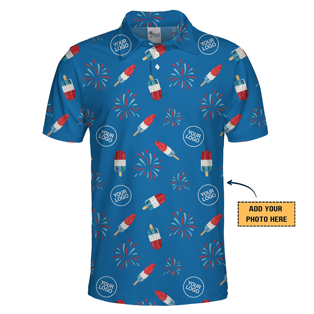 Custom Logo Patriotic Polo Shirt