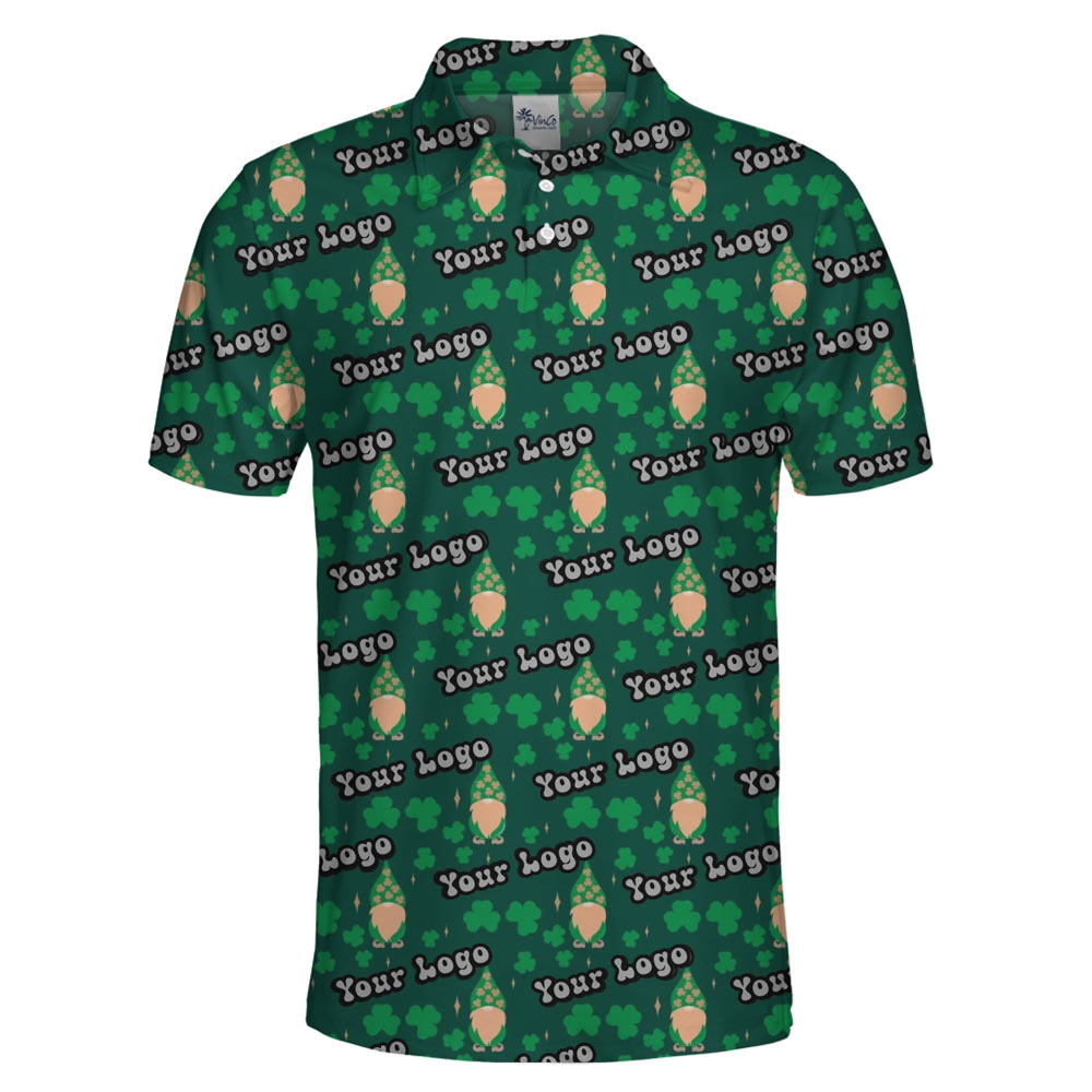 [Live Preview] Custom Logo Polo Shirt St. Patrick’s Day Leprechaun
