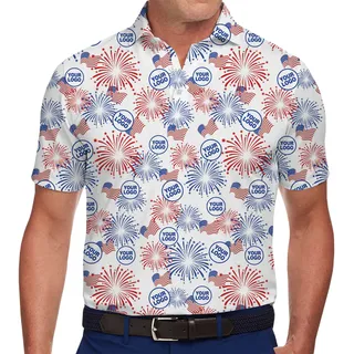 Custom Independence Day Polo Shirt With Logo