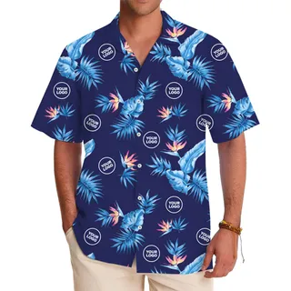 Personalized Tropical Leaf Hawaiian Shirt With Live Preview