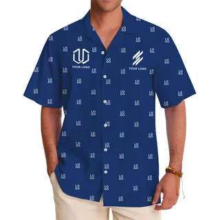 Custom Logo All‑Over Print Hawaiian Shirt With Preview