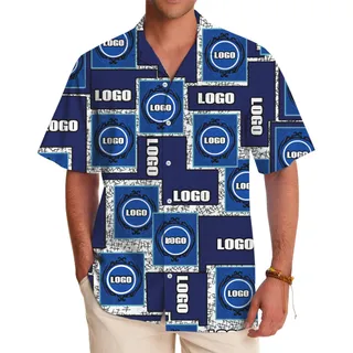 [Live Preview] Matrix Custom Corporate Mix Logo Hawaiian Shirt