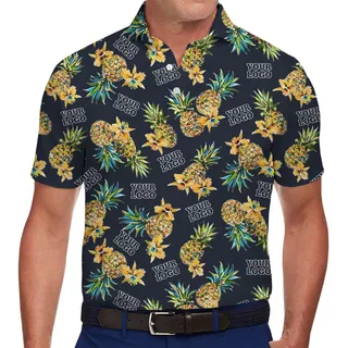Custom Polo Shirt Pineapple Design With Company Logo