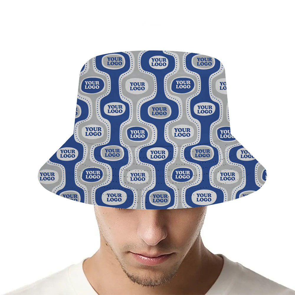 Graphic Wave Repeat Branding Bucket Hats - variant image 1