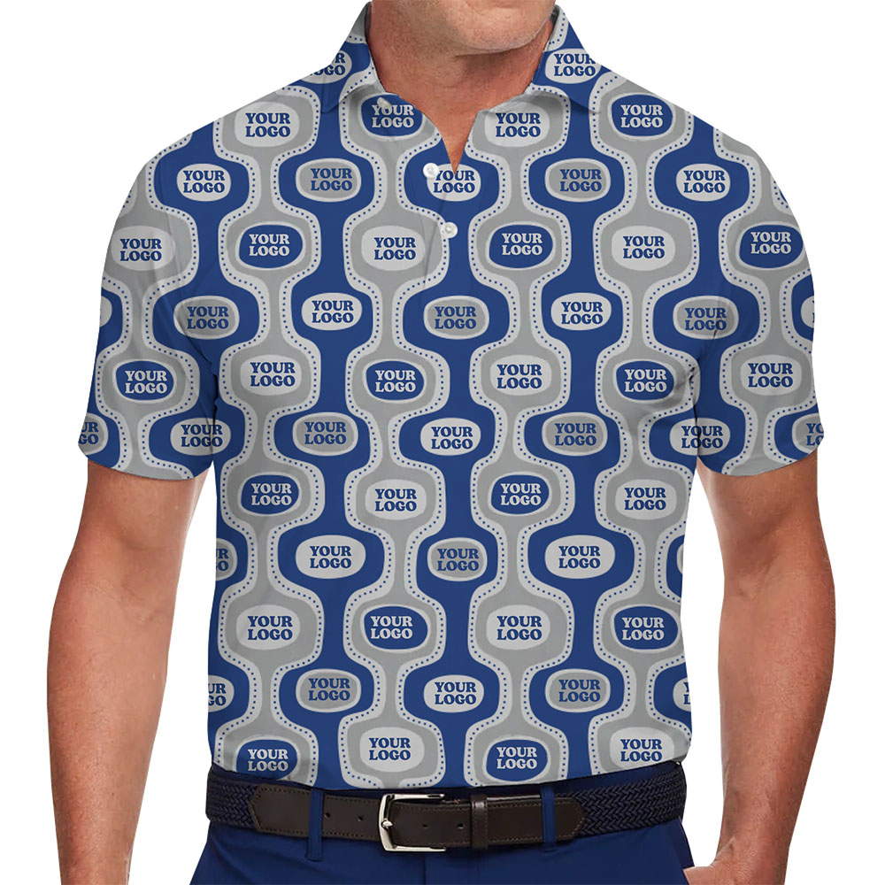 Custom Logo Rhythm Design Collared Polo Shirt - variant image 1