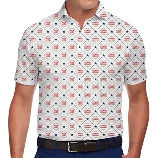 Logo Repeated Collared Polo Shirt With Preview