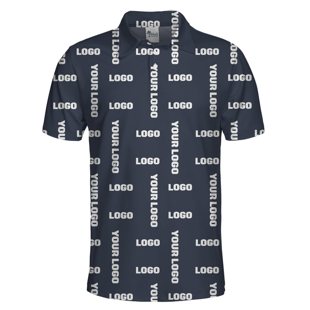 [Live Preview] Grid Polo Shirt Custom Brand Logo
