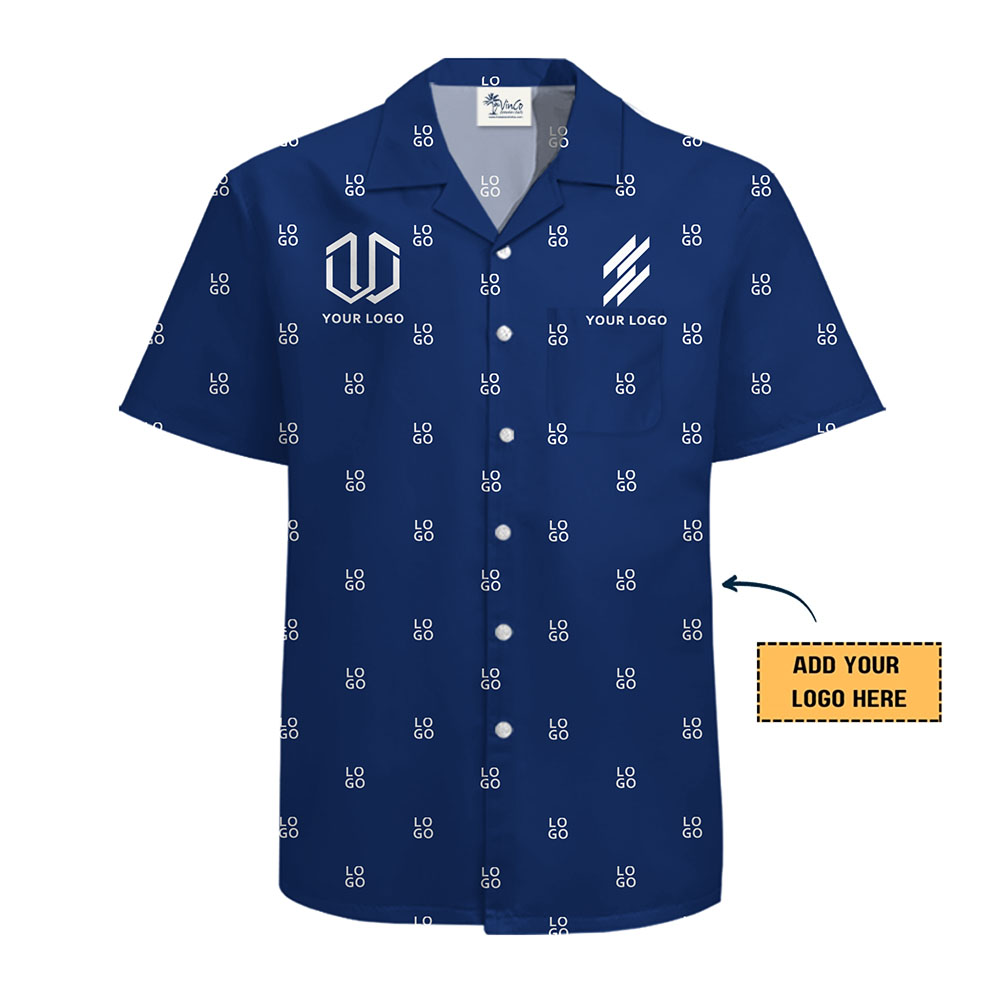 Custom Logo All‑Over Print Hawaiian Shirt With Preview