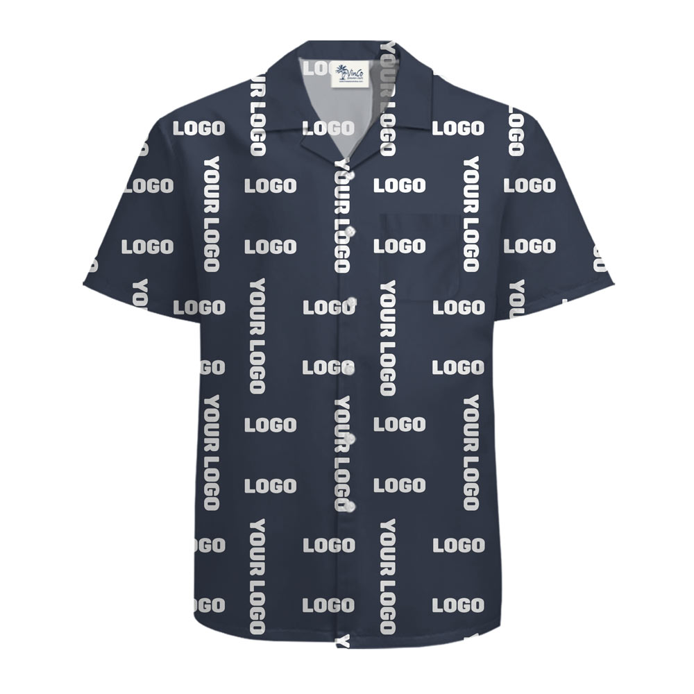 [Live Preview] Grid Custom Brand Logo Hawaiian Shirt
