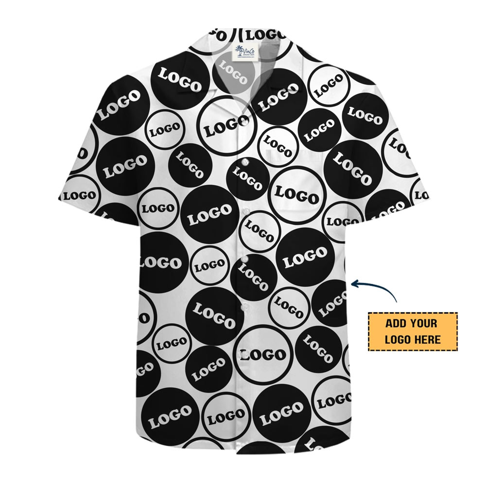 [Live Preview] Hawaiian Shirt With 2 Custom Company Logos