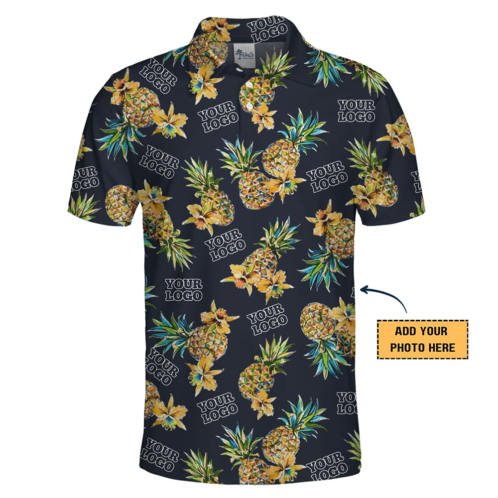 Custom Polo Shirt Pineapple Design With Company Logo