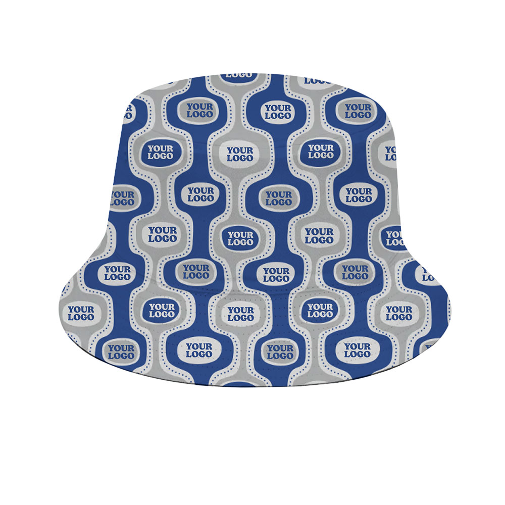 Graphic Wave Repeat Branding Bucket Hats
