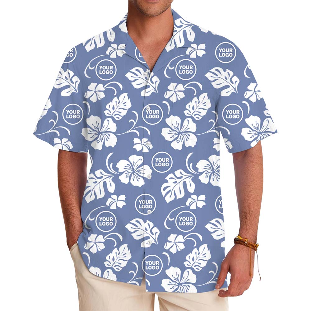 Custom Hibiscus Aloha Shirt With Logo And Color - variant image 1