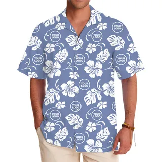 Custom Hibiscus Aloha Shirt With Logo And Color