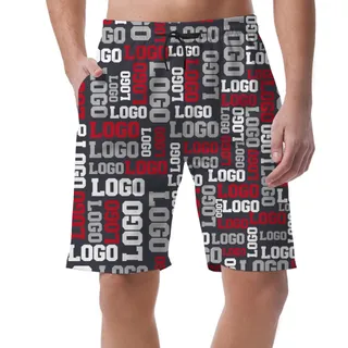 [Live Preview] Custom Company Logos Beach Shorts