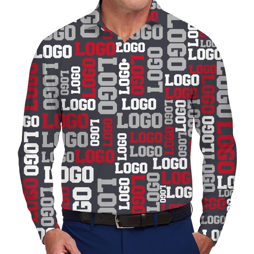 [Live Preview] Simple Custom Logo Long Sleeves Polo Shirt - variant image 1