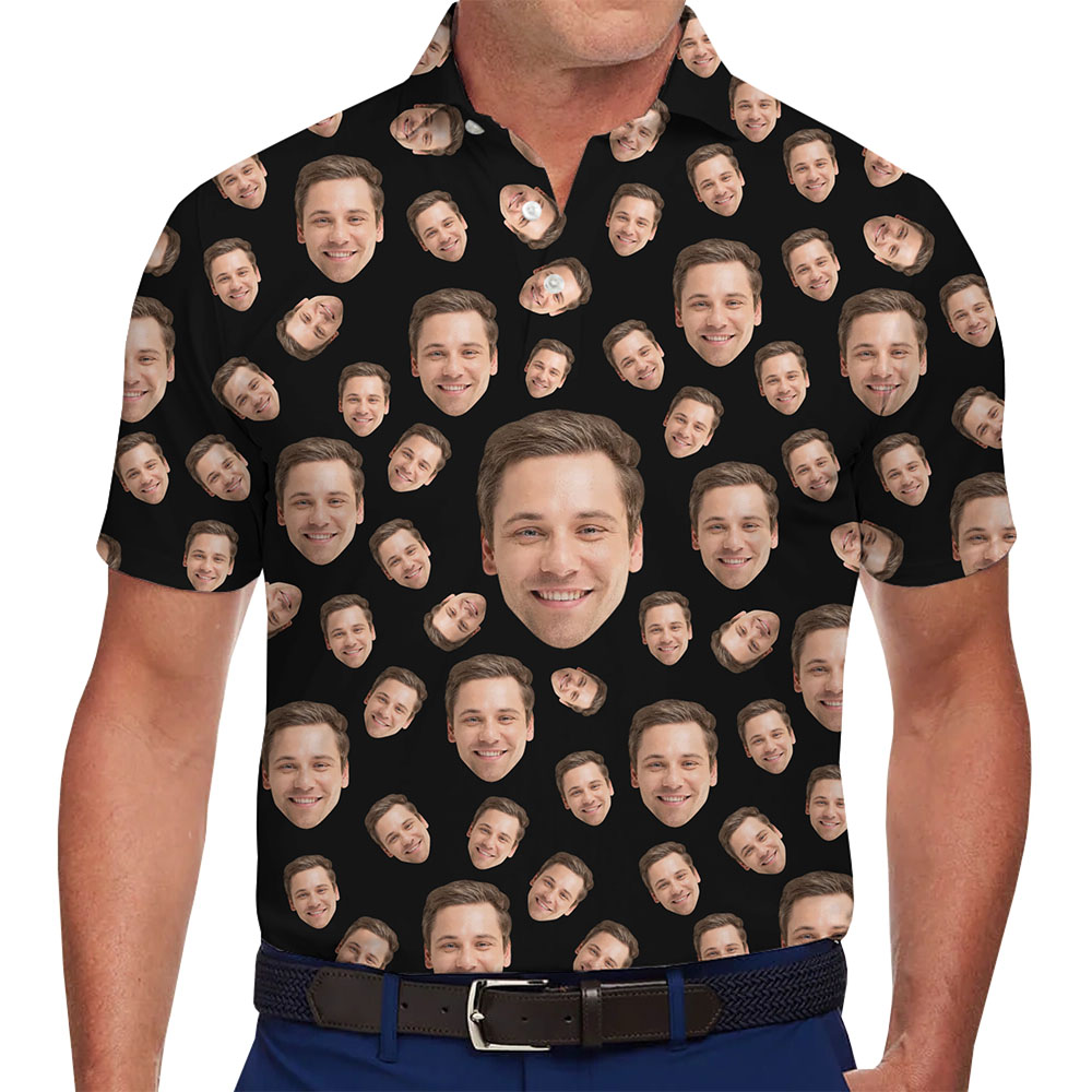 Personalized Plain Collared Polo Shirt With Your Faces - variant image 1