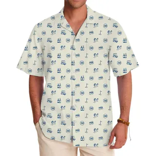 Custom Golf Themed Hawaiian Shirt With Logo