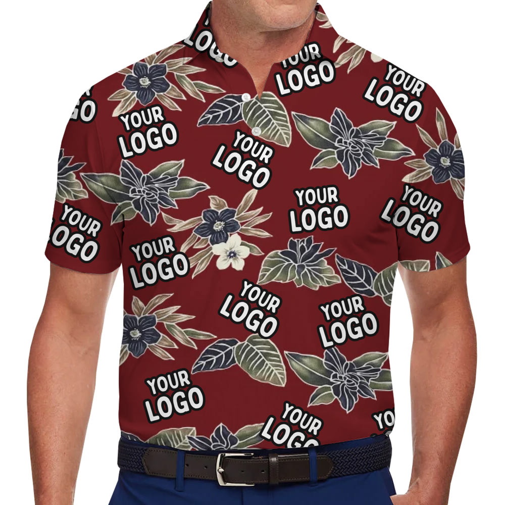 Vintage Floral Custom Logo Polo Shirt - variant image 1