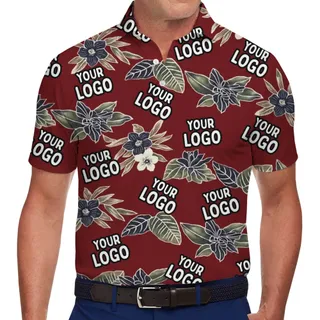 Vintage Floral Custom Logo Polo Shirt