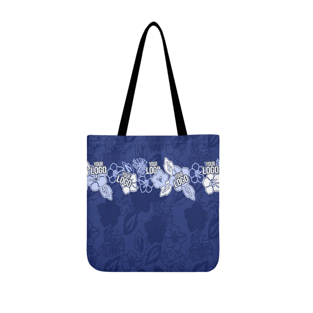 Vintage Floral Custom Logo Hawaiian Tote Bag - variant image 1