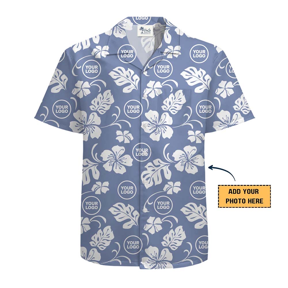 Custom Hibiscus Aloha Shirt With Logo And Color