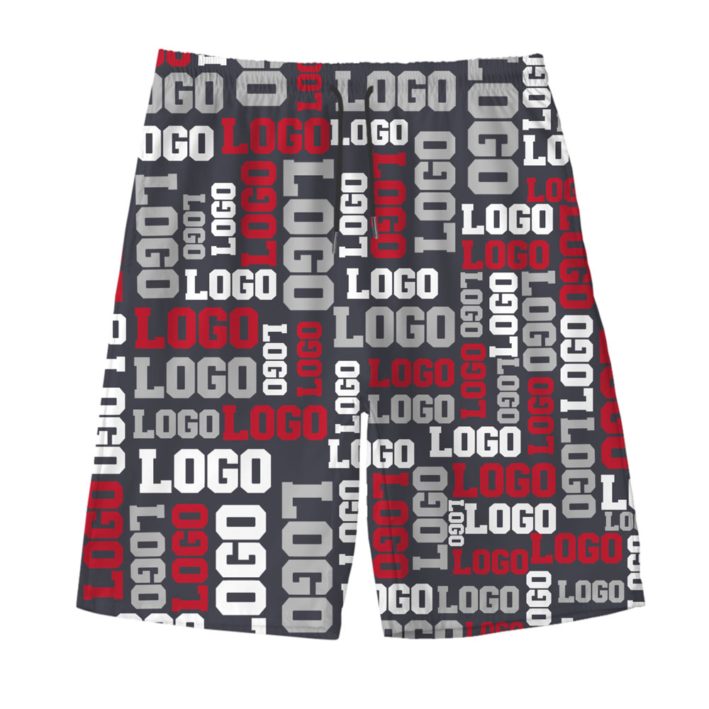 [Live Preview] Custom Company Logos Beach Shorts