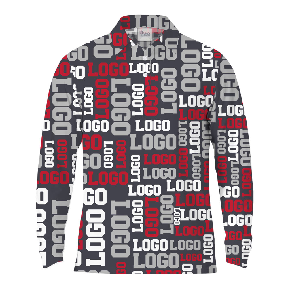 [Live Preview] Simple Custom Logo Long Sleeves Polo Shirt