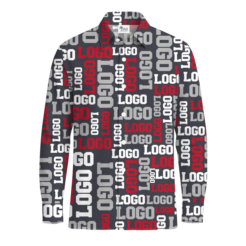 [Quick Preview] Custom Logo Long Sleeves Hawaiian Shirt