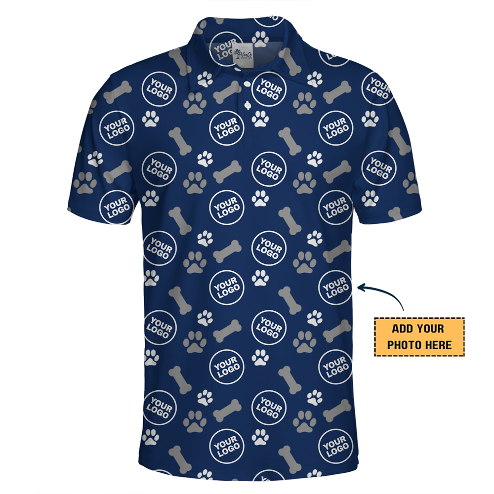 Custom Logo Polo Shirt Dog Themed Live Preview