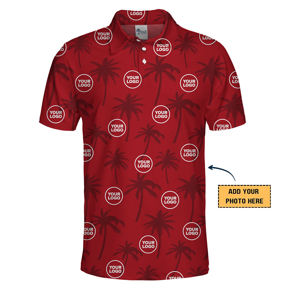 Custom Logo Palm Tree Polo Shirt With Live Preview