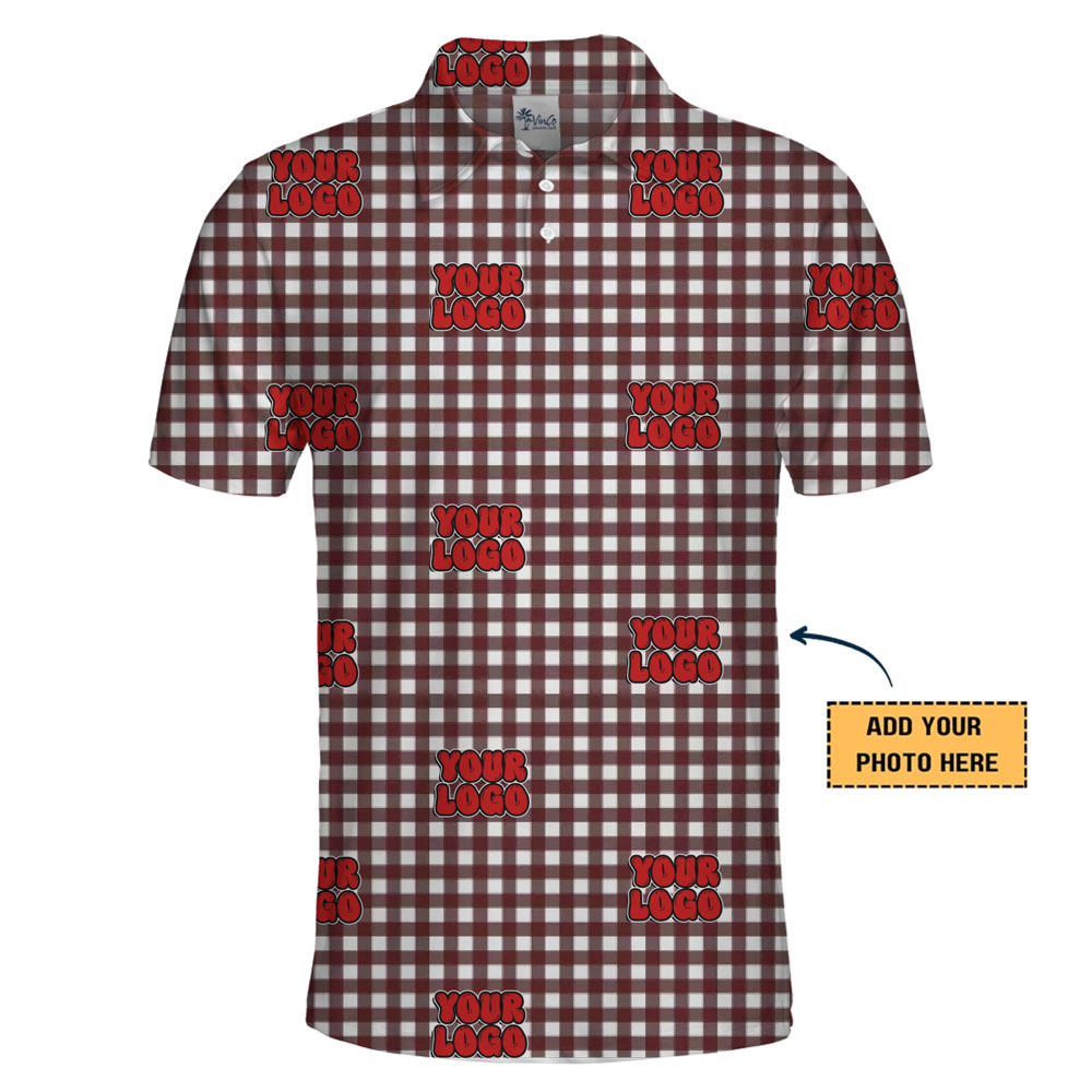 Custom Company Logo Caro Polo Shirt