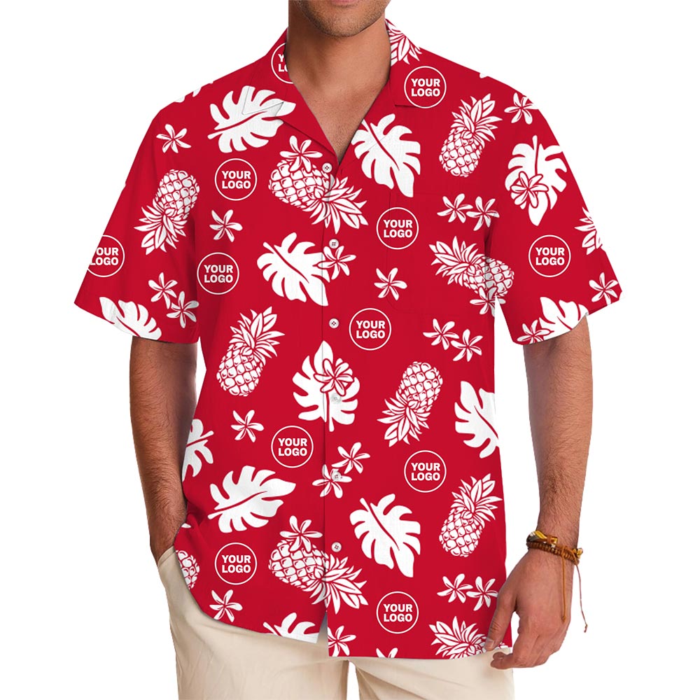 Vibrant Tropical Beach Shirts Custom Company Logo [Live Preview] - variant image 1