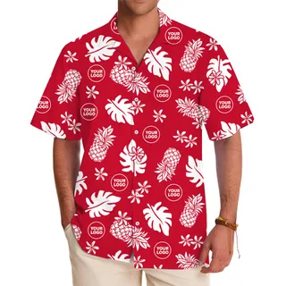 Vibrant Tropical Beach Shirts Custom Company Logo [Live Preview]