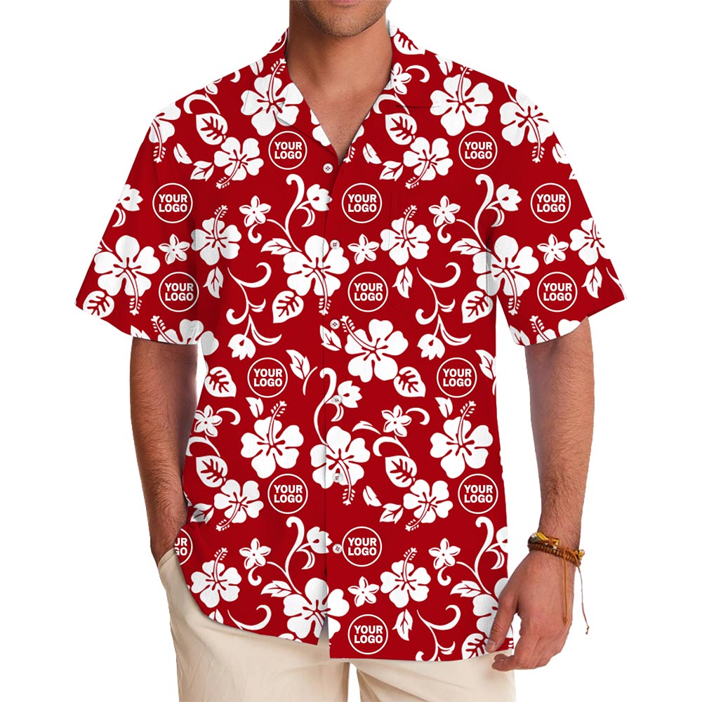 Custom Stunning Hibiscus Hawaiian Shirt With Logo Live Preview - variant image 1