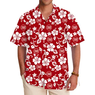 Custom Stunning Hibiscus Hawaiian Shirt With Logo Live Preview