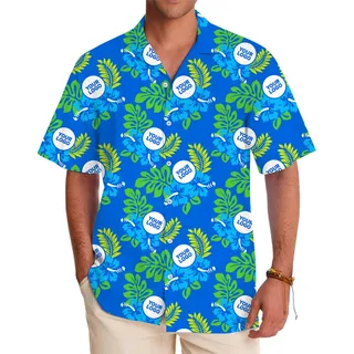 Island Vibe Custom Hawaiian Shirt With Logo