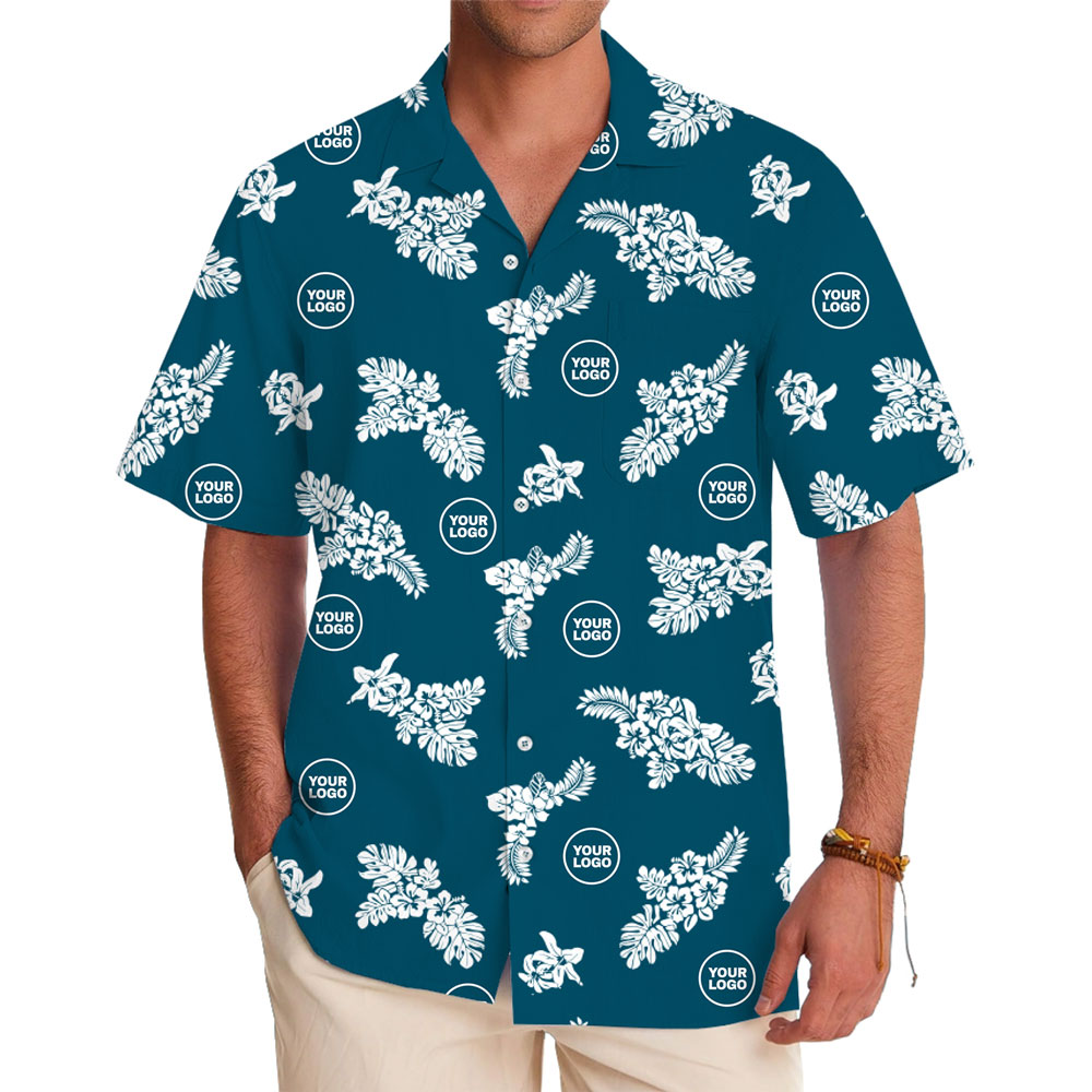 [Live Preview] Custom Aloha Shirts With Logo Flowers Pattern - variant image 1