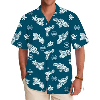 [Live Preview] Custom Aloha Shirts With Logo Flowers Pattern