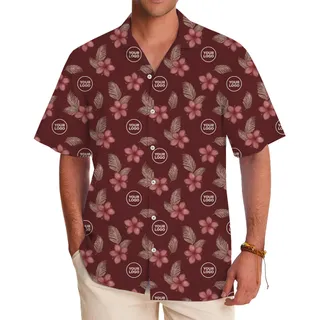 Custom Tropical Floral Hawaiian Shirt With Live Preview