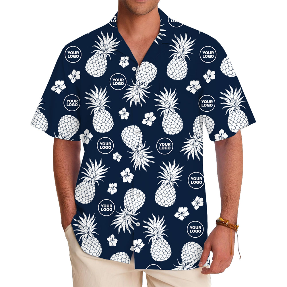 Chic Custom Logo Hawaiian Shirts With Instant Preview - variant image 1