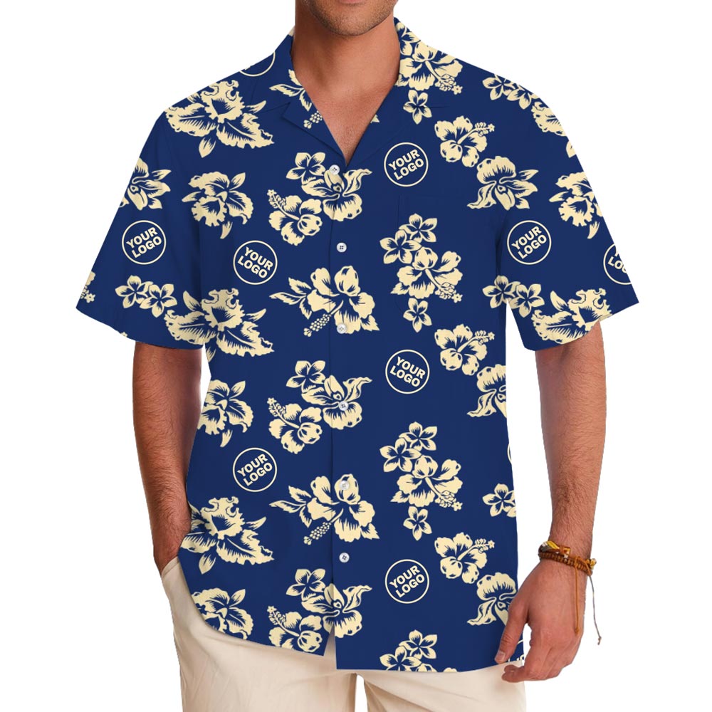 Custom Logo Or Photo Hawaiian Shirts With Floral Print - variant image 1