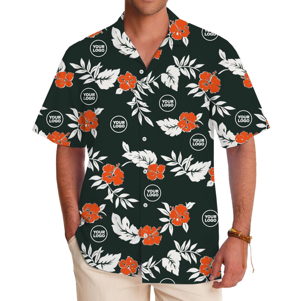 Custom Logo And Flower Color Hawaiian Shirts - variant image 1