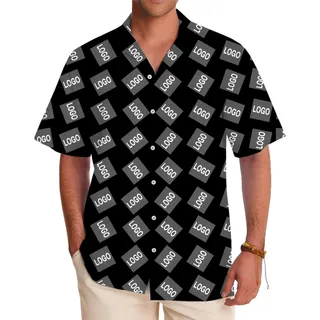 Custom Hawaiian Shirt With Company Logos and Live Preview