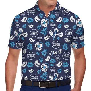 [Live Preview] Custom Logo With Floral Background Polo