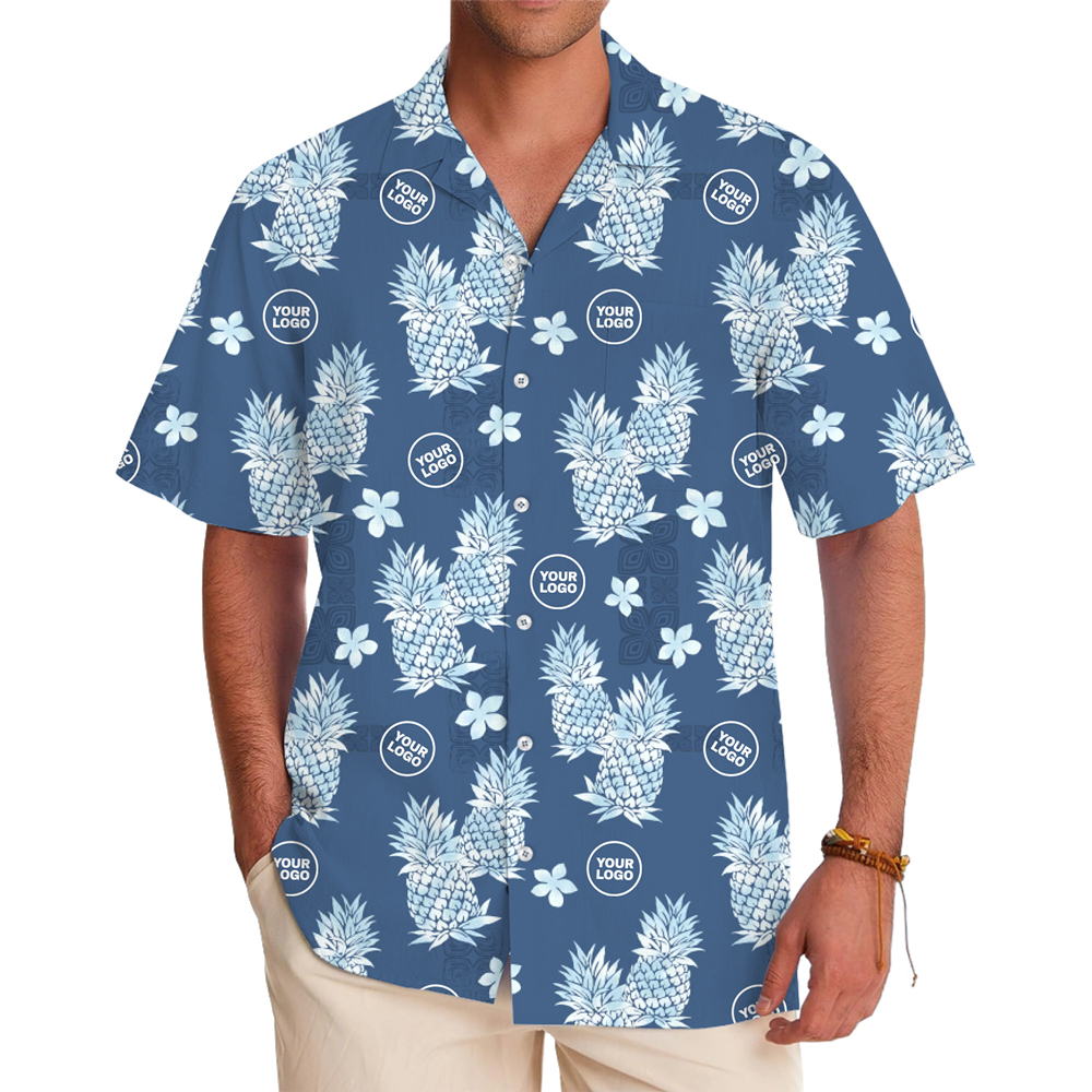 Custom Hawaiian Shirt Pineapple Design With Logos - variant image 1