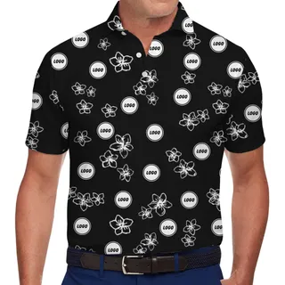 [Live Preview] Custom Logo Hibiscus Polo Shirt
