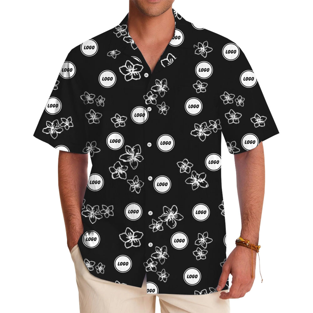 [Live Preview] Custom Logo Vintage Hibiscus Aloha Shirt - variant image 1