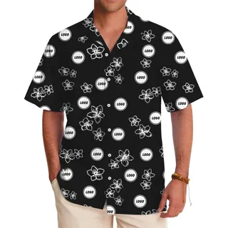 [Live Preview] Custom Logo Vintage Hibiscus Aloha Shirt