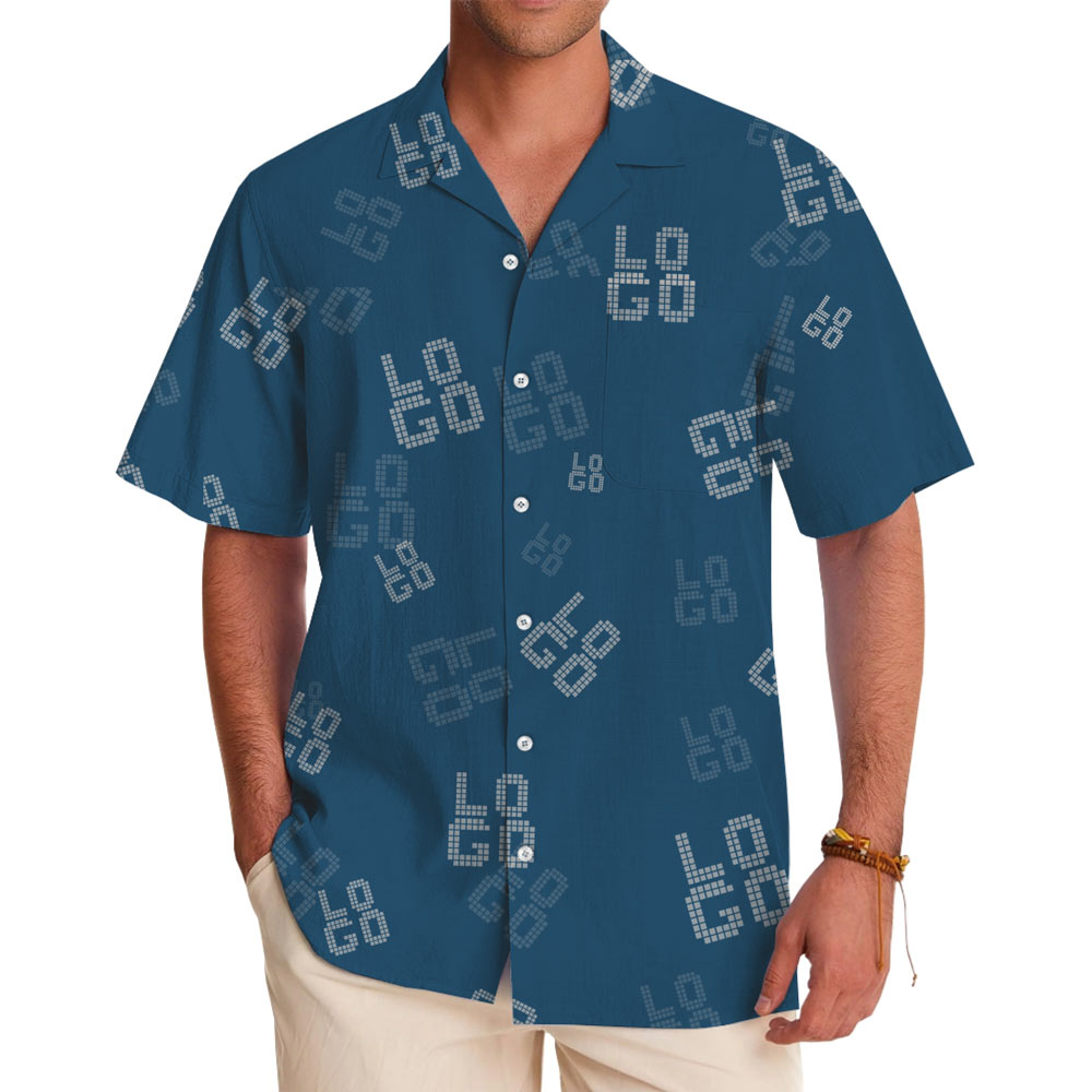 [Live Preview] Simple Custom Company Logos Hawaiian Shirt - variant image 1